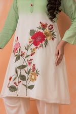 Designer Cotton Satin Kurta Pant Set