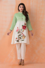 Designer Cotton Satin Kurta Pant Set