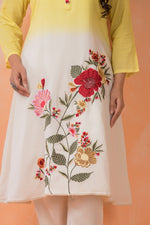 Designer Cotton Satin Kurta Pant Set