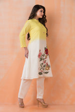 Designer Cotton Satin Kurta Pant Set