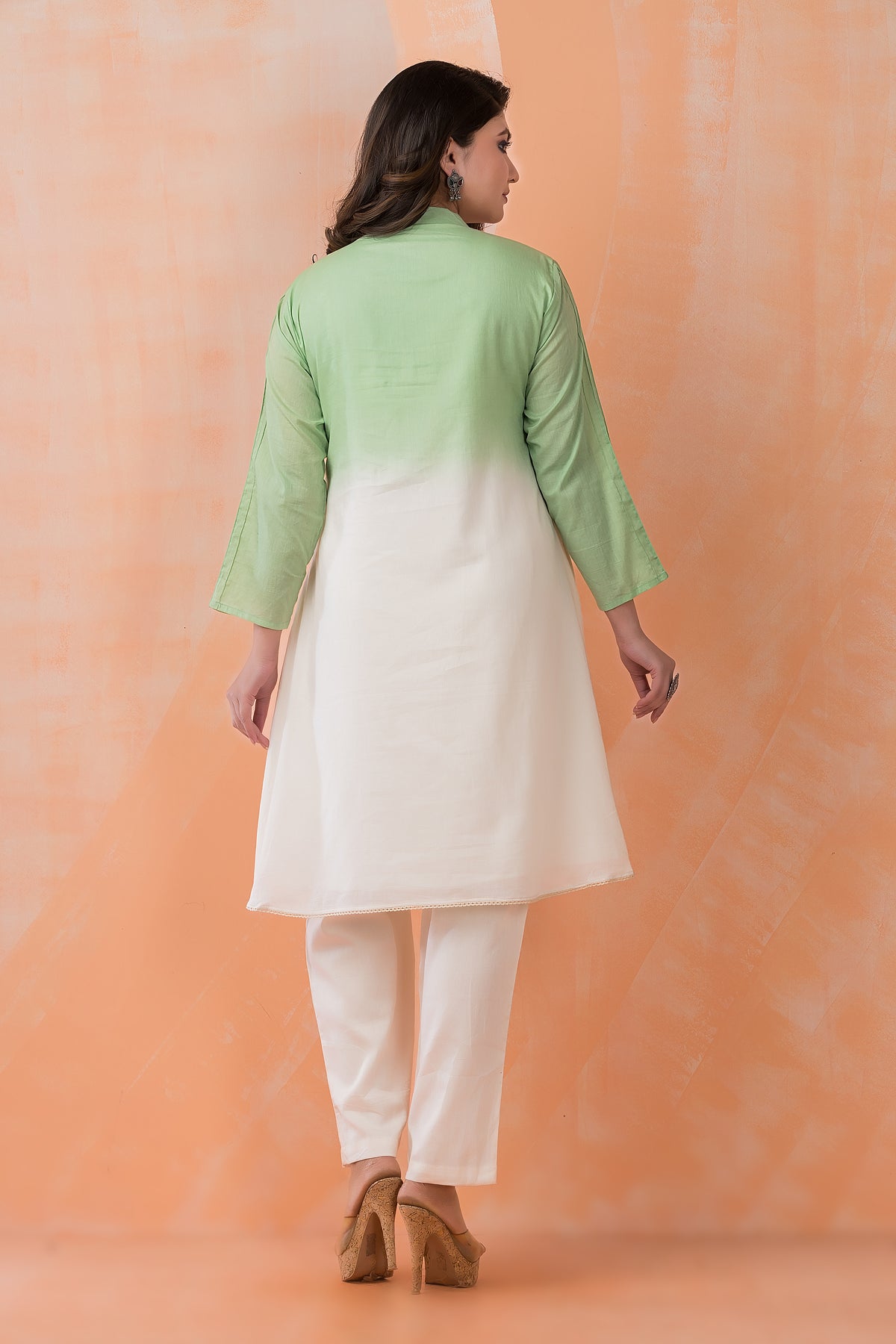 Designer Cotton Satin Kurta Pant Set