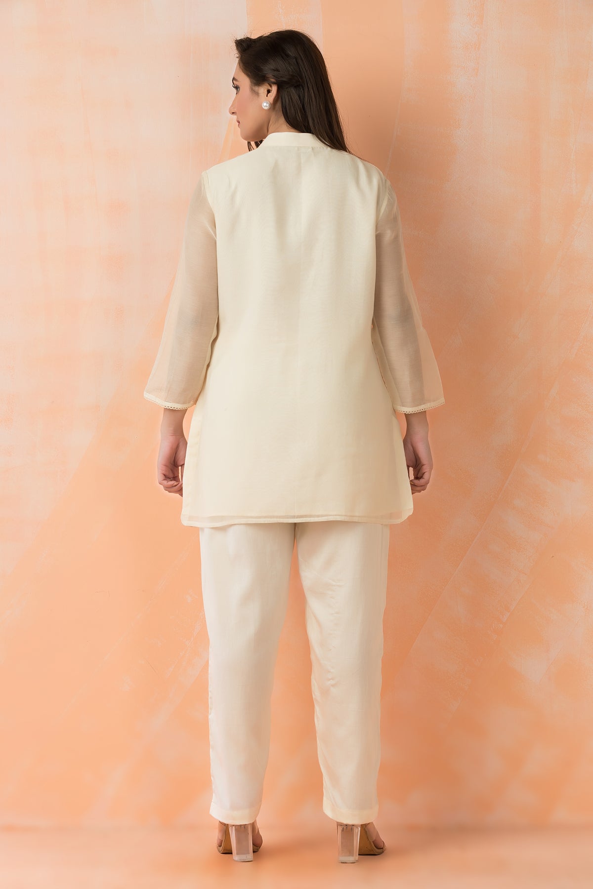 Embroidered Mul Chanderi Co-ord Set