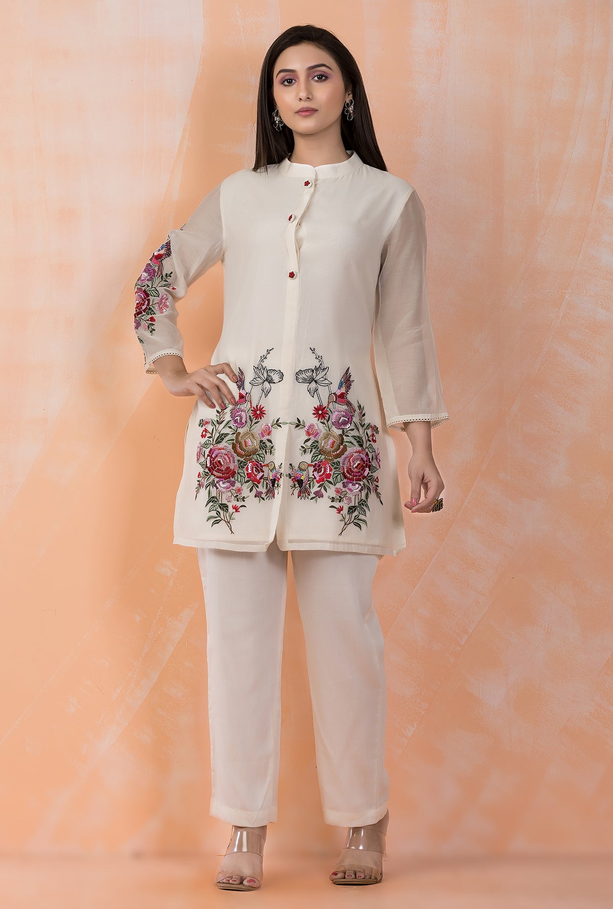Designer Mul Chanderi Co-ord Set