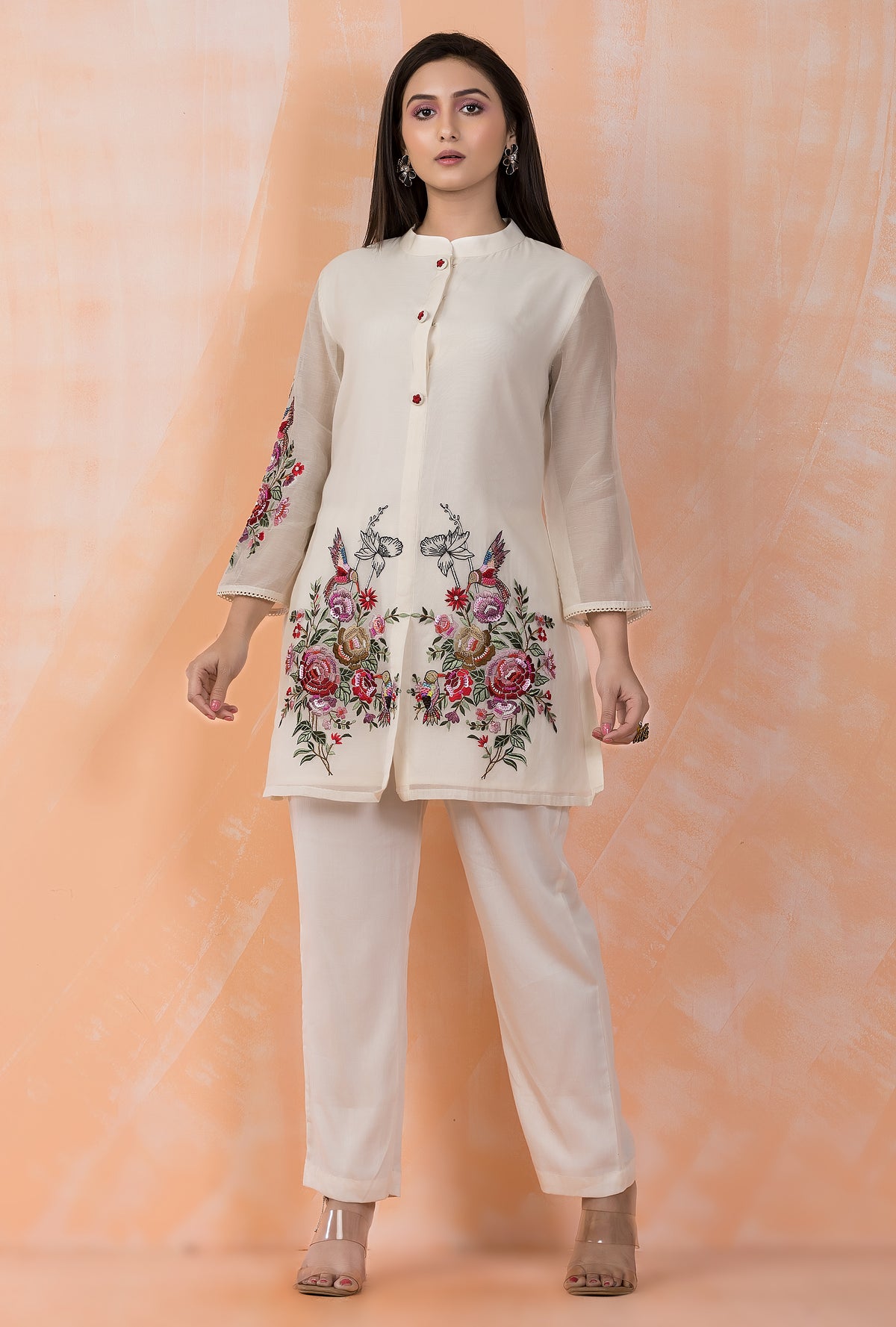 Designer Mul Chanderi Co-ord Set