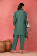 Mul Chanderi Applique Embroidered Co-ord set