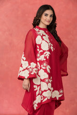 Mul Chanderi Applique Embroidered Co-ord set