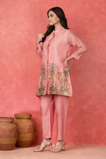 Embroidered Mulchanderi Co-ord set