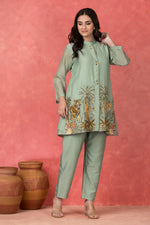 Embroidered Mulchanderi Co-ord set