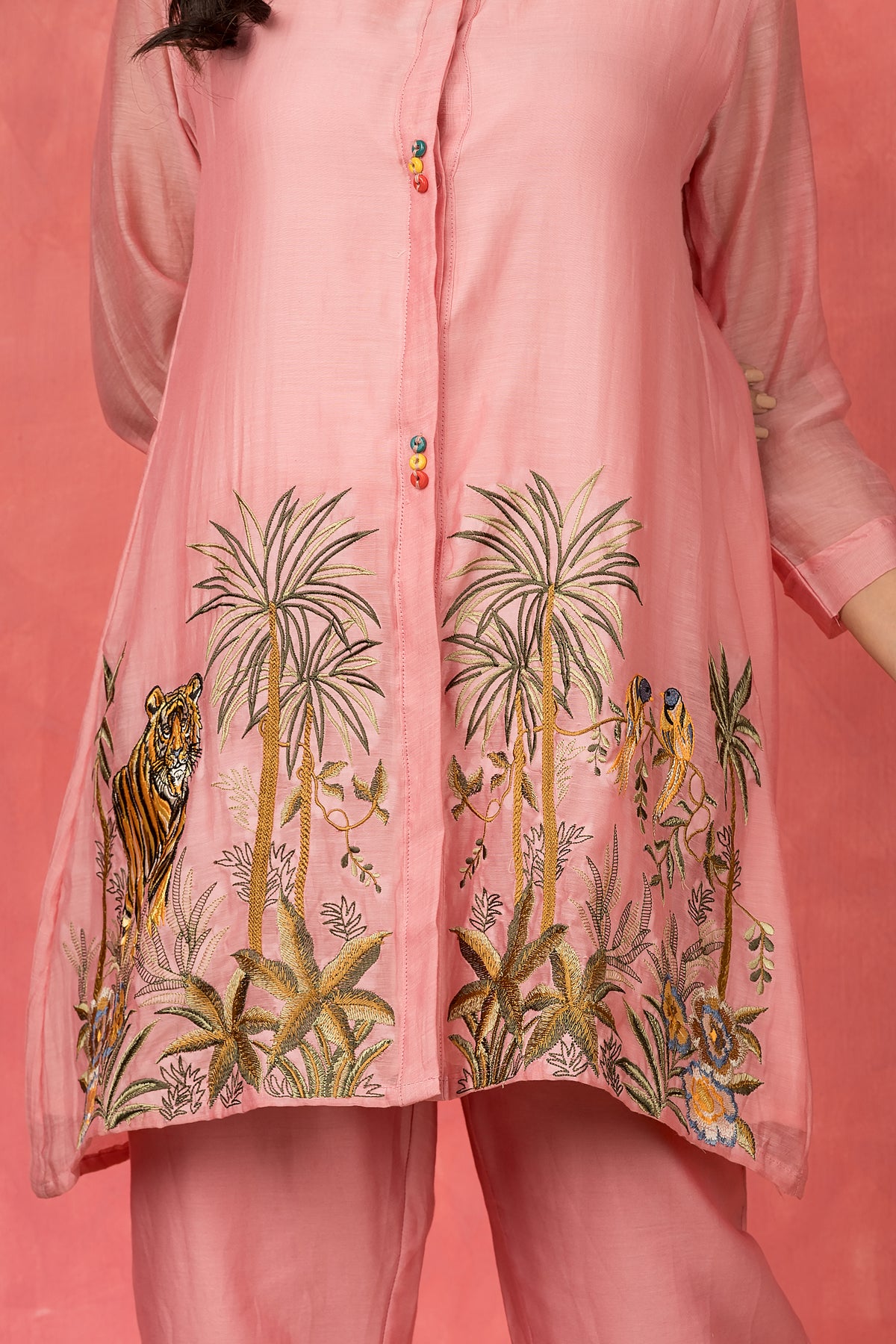 Embroidered Mulchanderi Co-ord set
