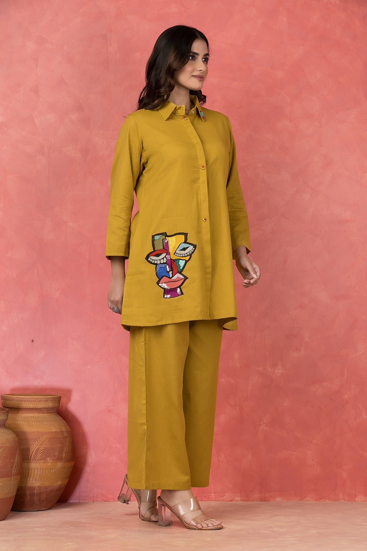 Cotton applique cord-sets