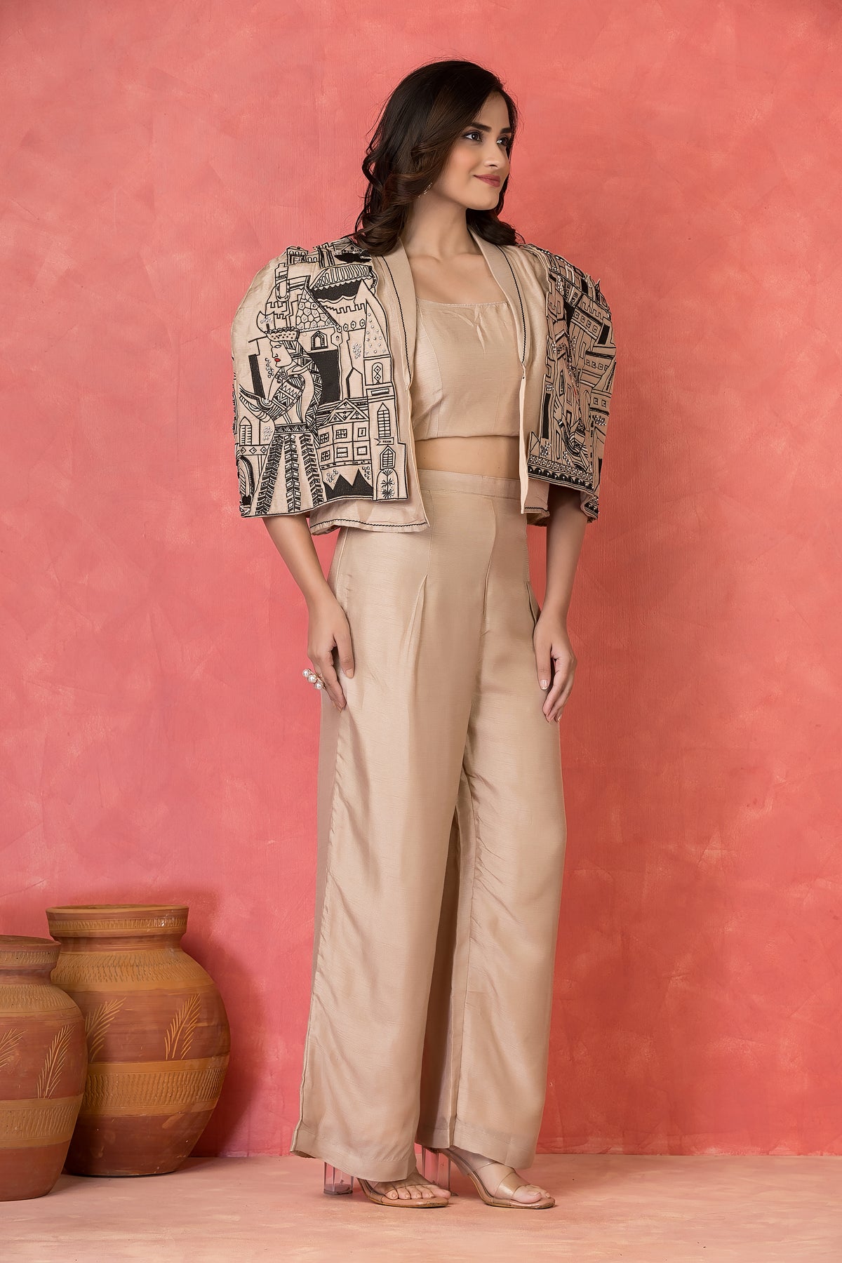 EmbroideredDesigner JacketwithTrousers