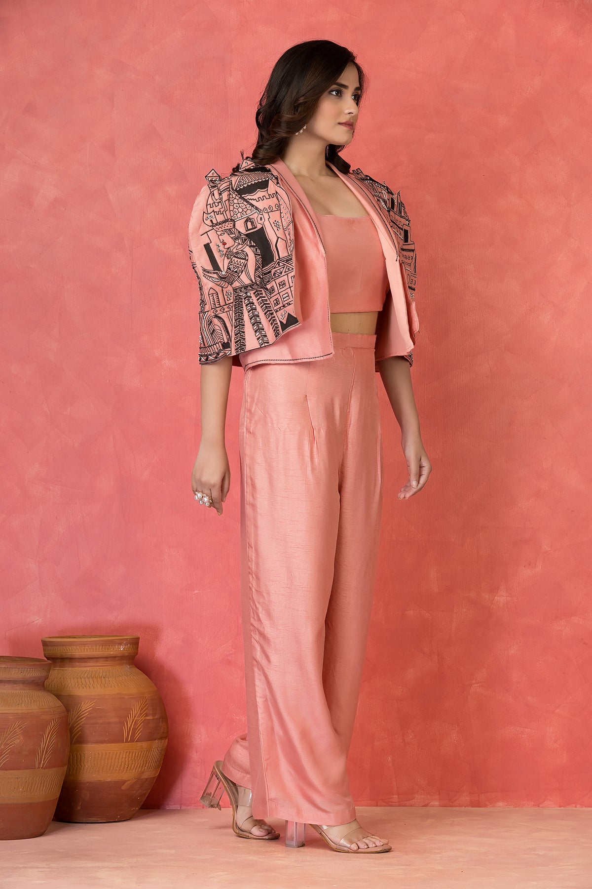 EmbroideredDesigner JacketwithTrousers