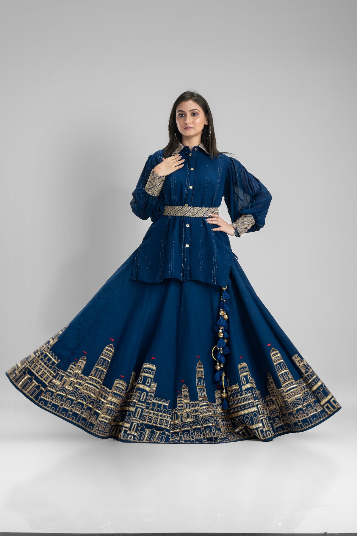 Designer Skirt And Shirt Type top