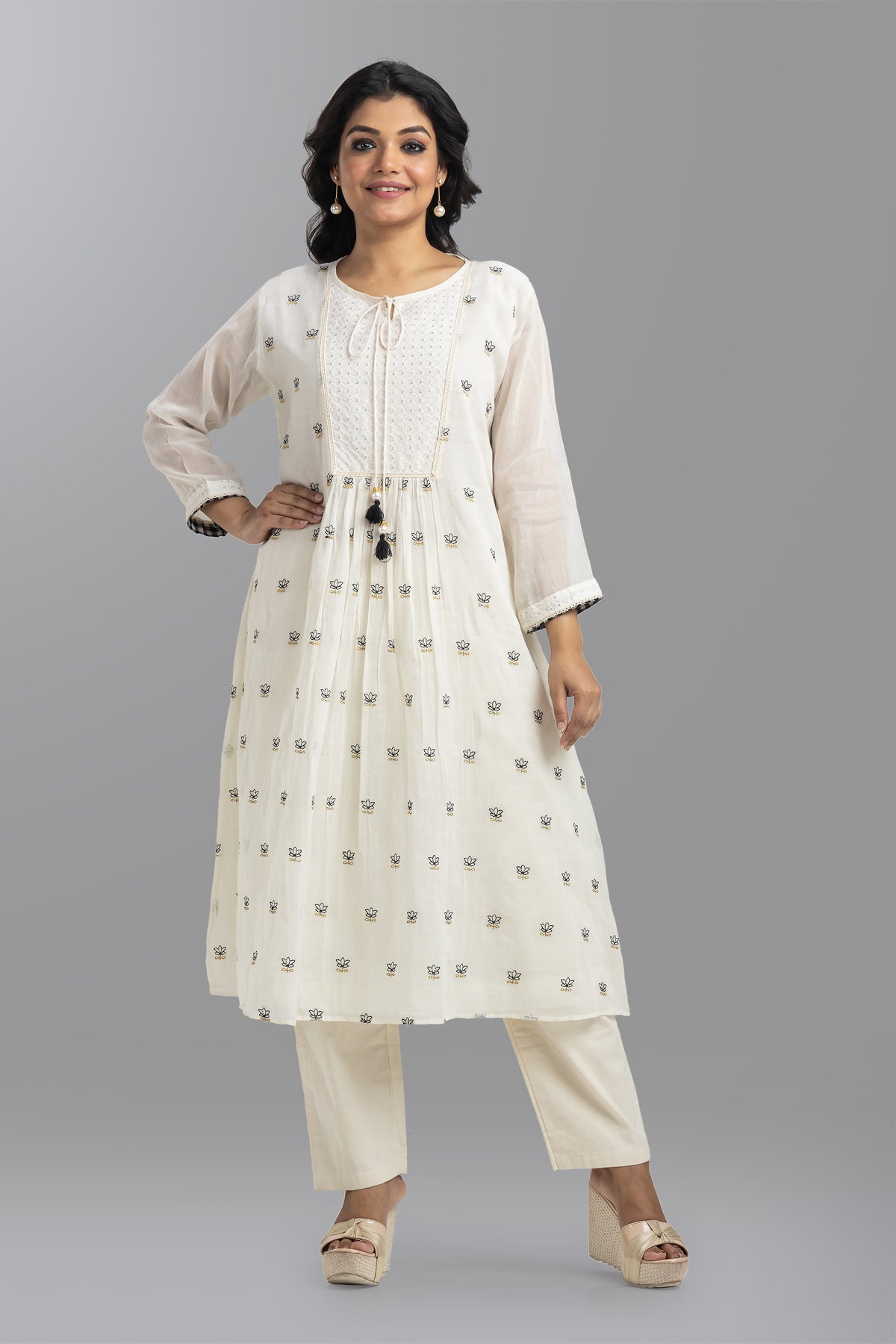 Cotton kurta set with Pant