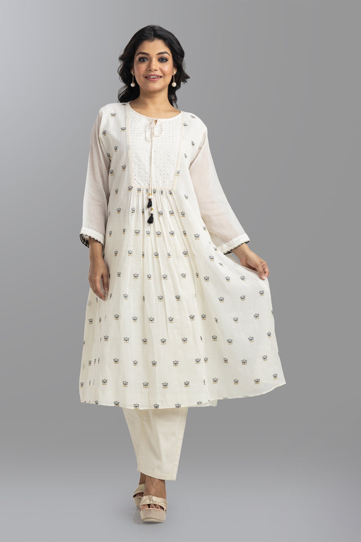 Cotton kurta set with Pant