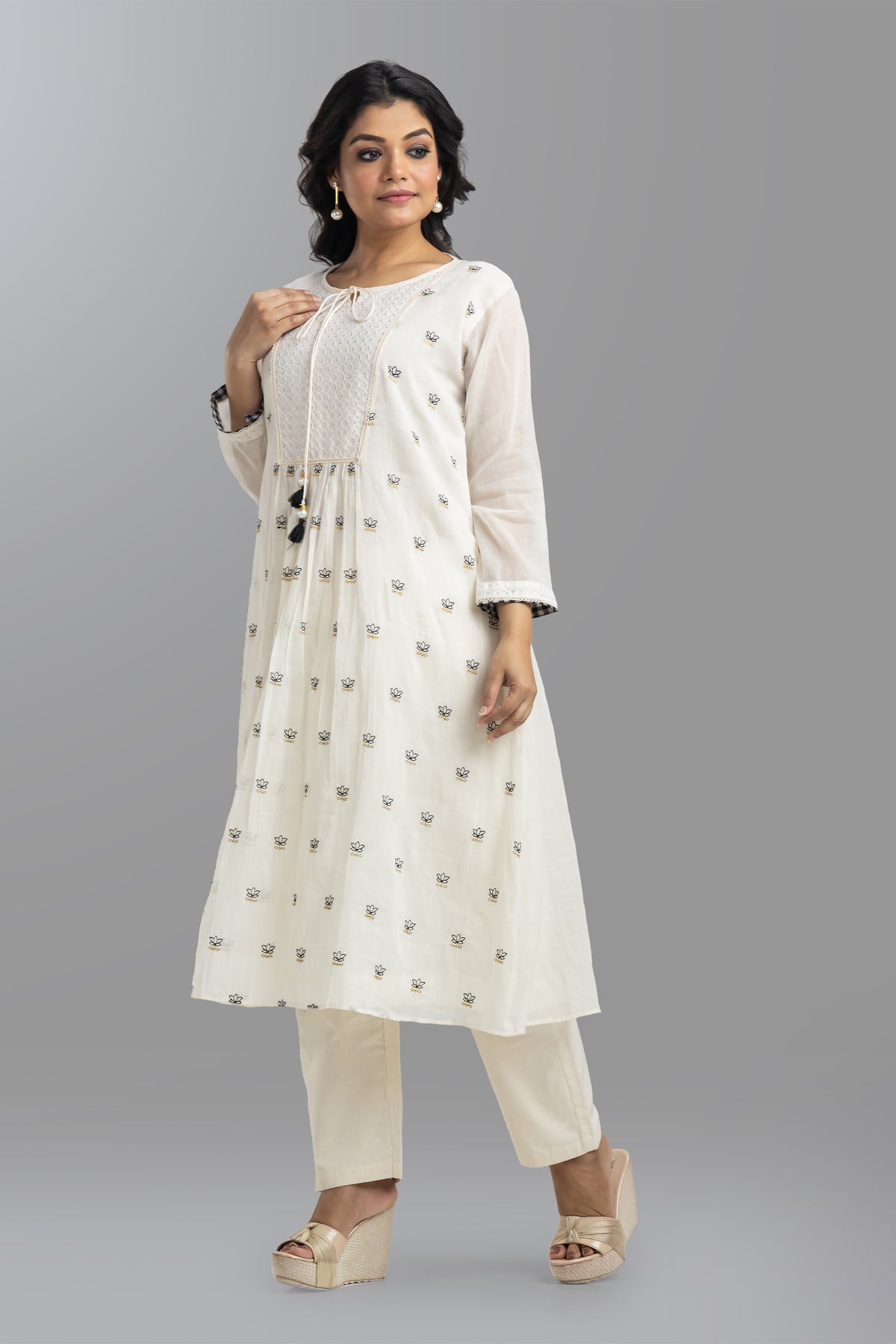 Cotton kurta set with Pant