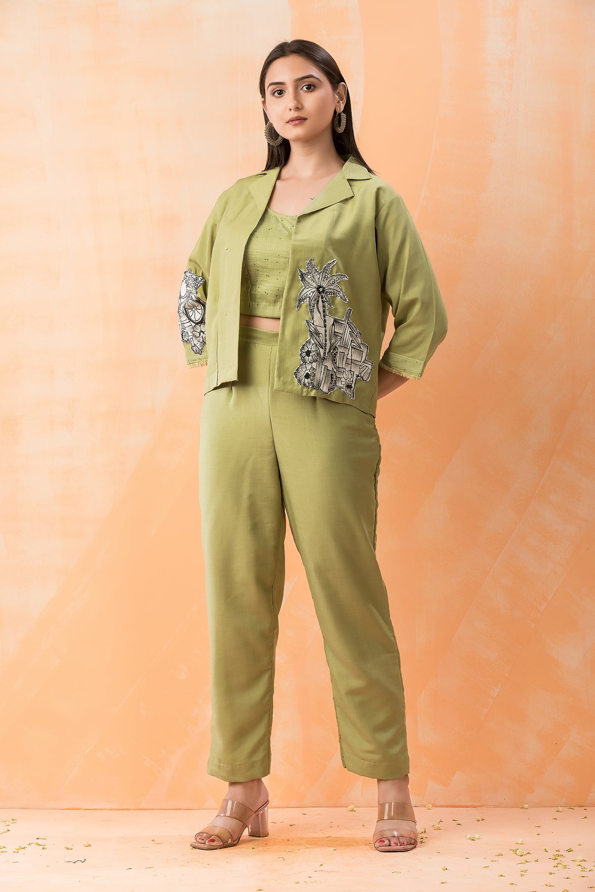 Designer Cotton Co-ord Set with Jacket