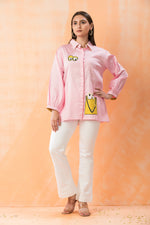 Sacred Suta Embroidered Shirt Collar Top