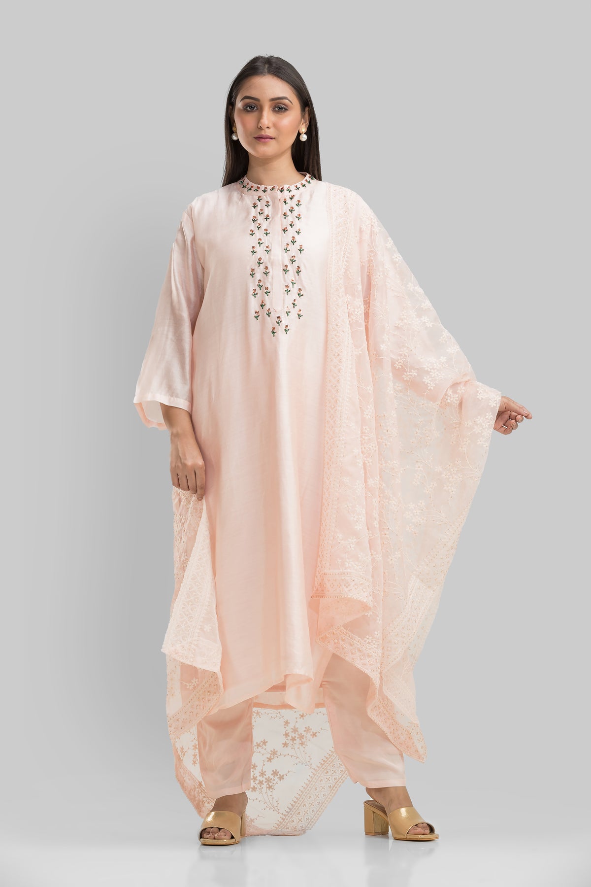 Embroidered Kurta & Pant Set