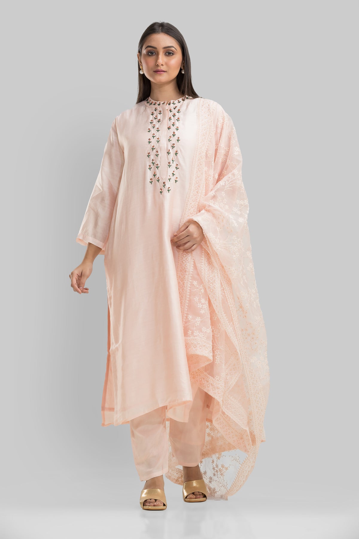 Embroidered Kurta & Pant Set