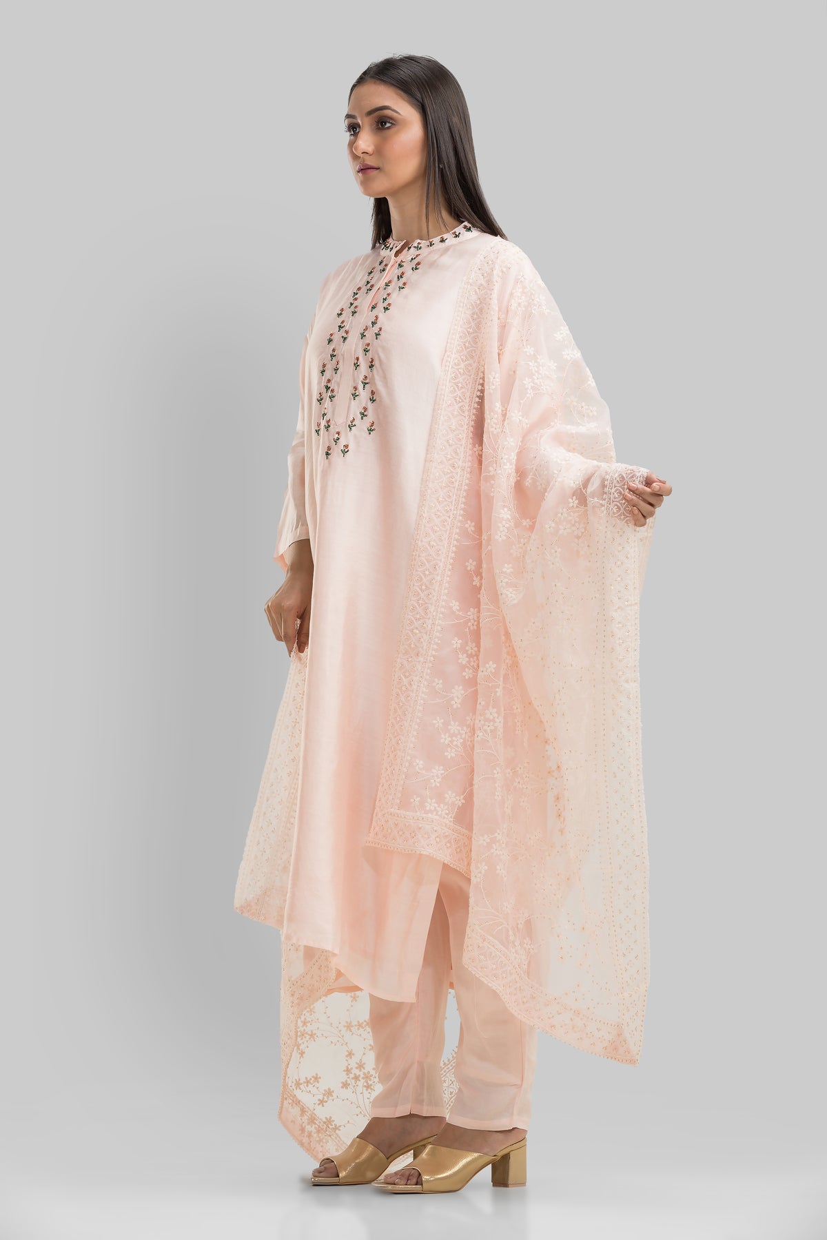 Embroidered Kurta & Pant Set