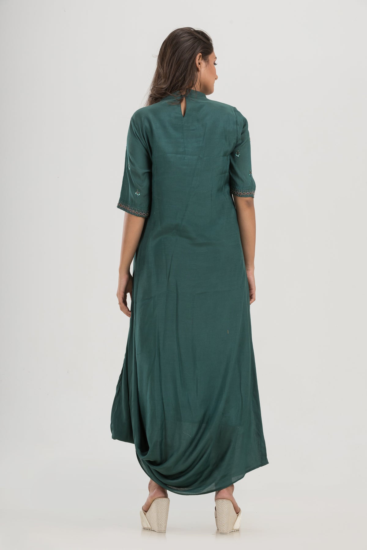 Yoke work Long Gown