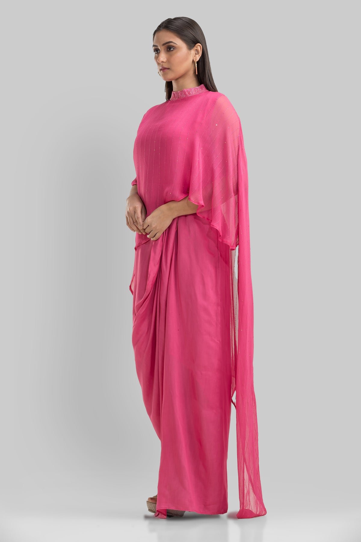 Indo-Western Dress with drape