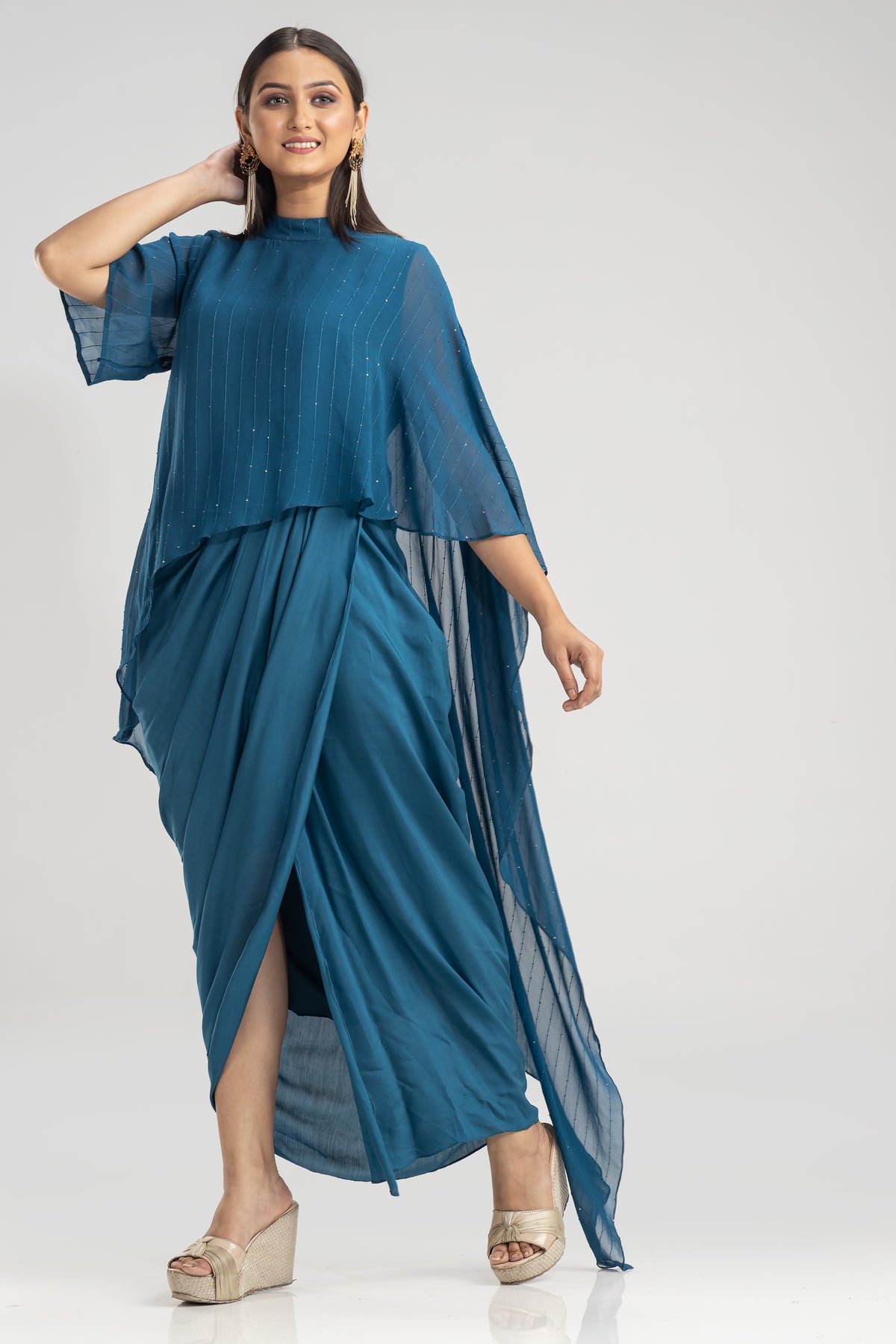 Indo-Western Dress with drape