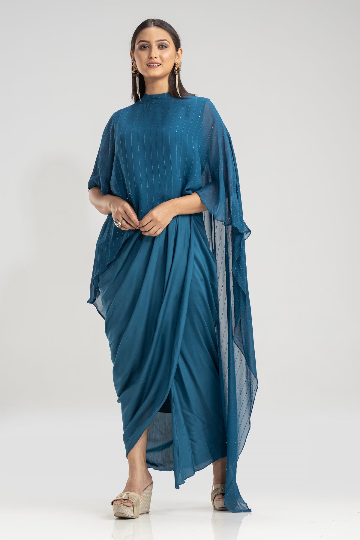 Indo-Western Dress with drape