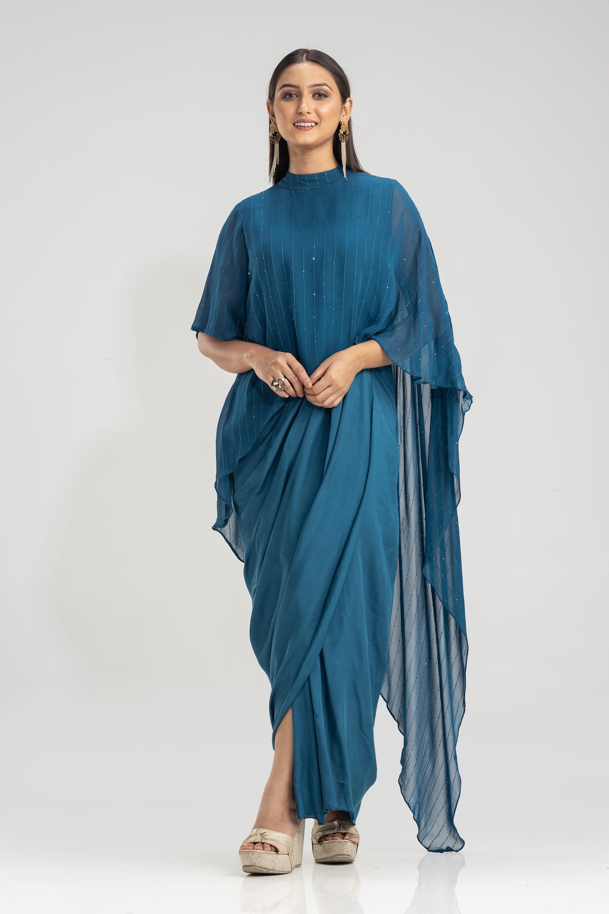 Indo-Western Dress with drape