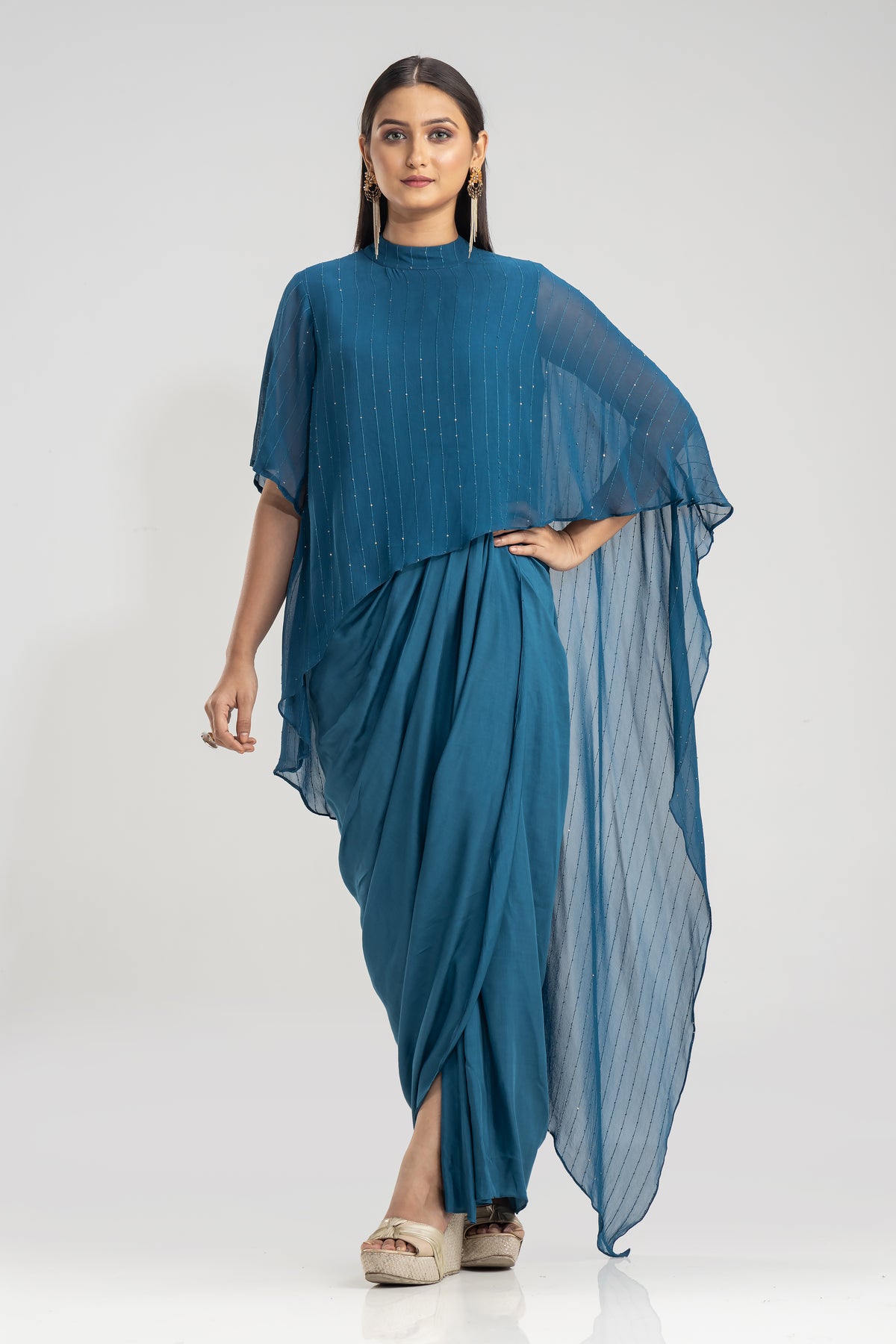 Indo-Western Dress with drape