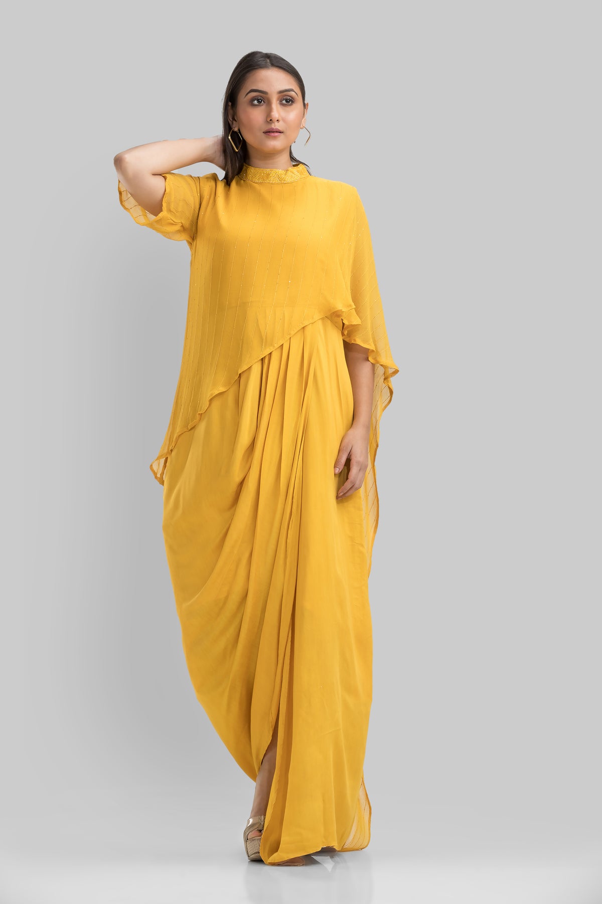 Indo-Western Dress with drape