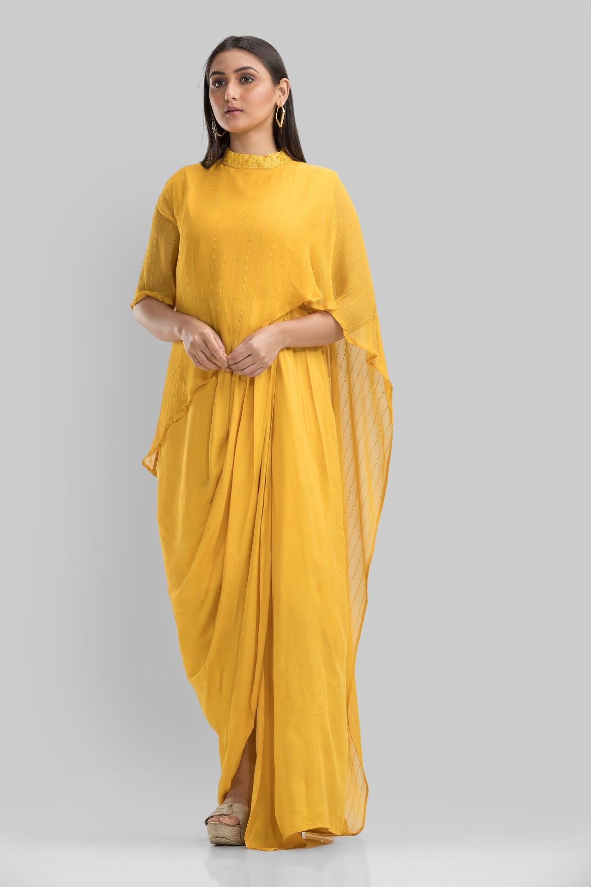 Indo-Western Dress with drape