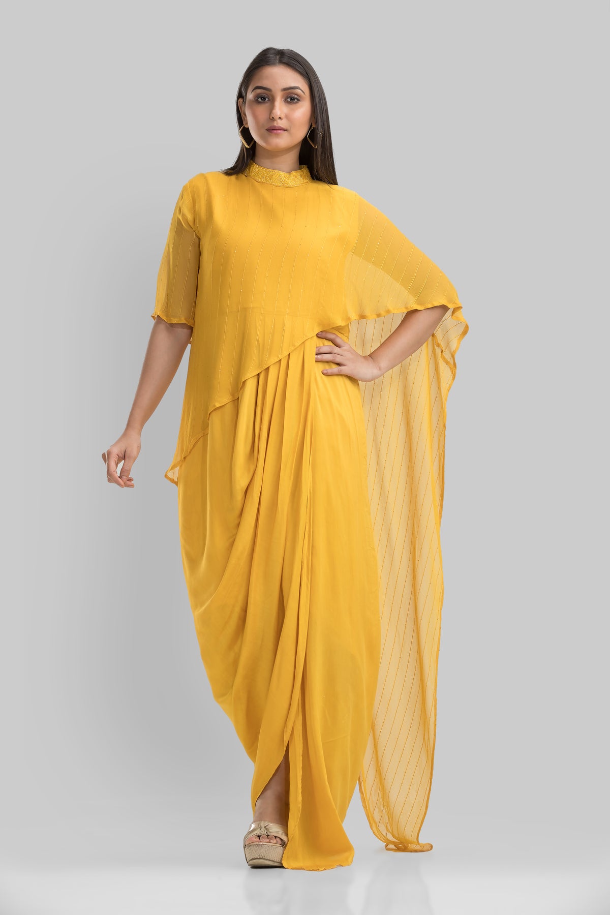 Indo-Western Dress with drape