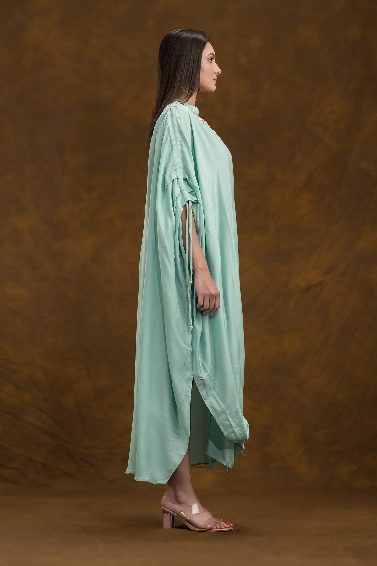 Sacred Suta Designer Draped long gown with Buta Work