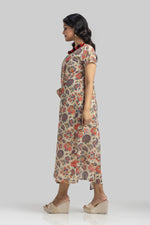 Designer Printed Cowl Drape Georgette Dress