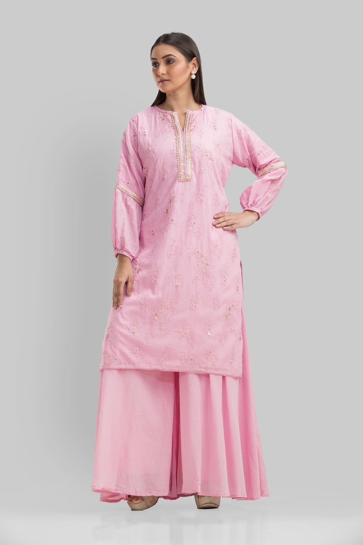 Cotton Kurta & Palazzo Set