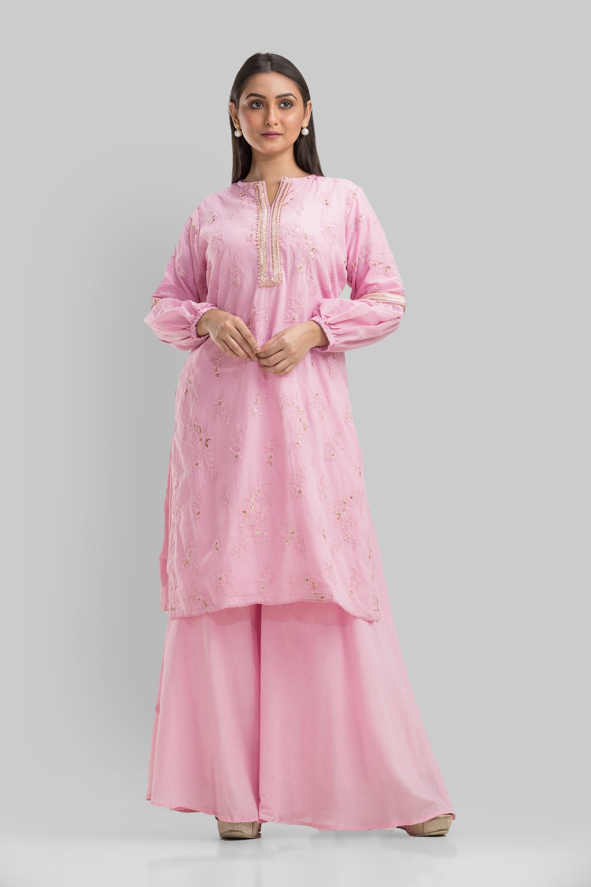 Cotton Kurta & Palazzo Set