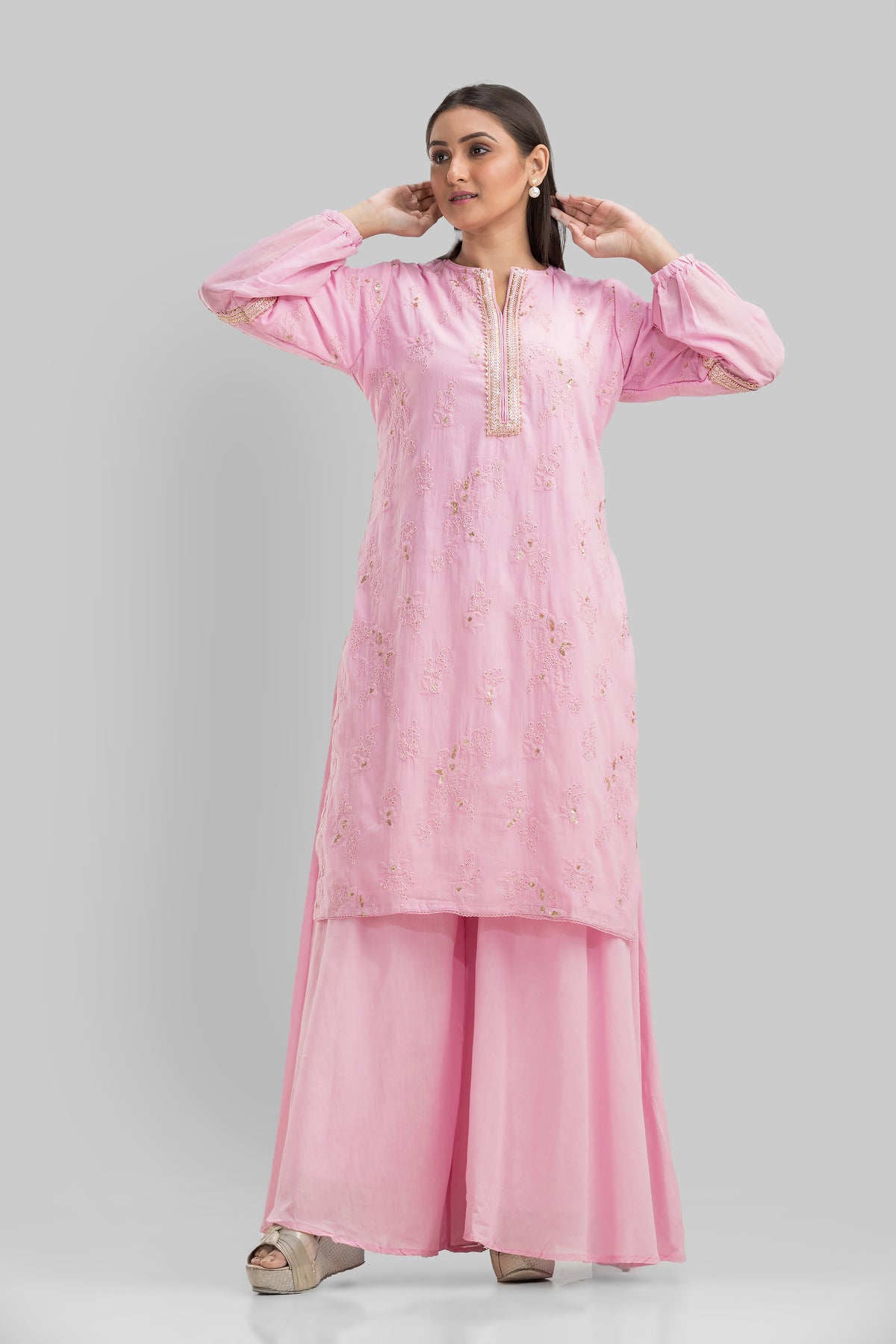 Cotton Kurta & Palazzo Set