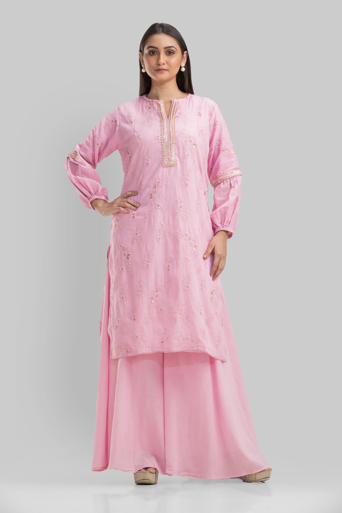 Cotton Kurta & Palazzo Set