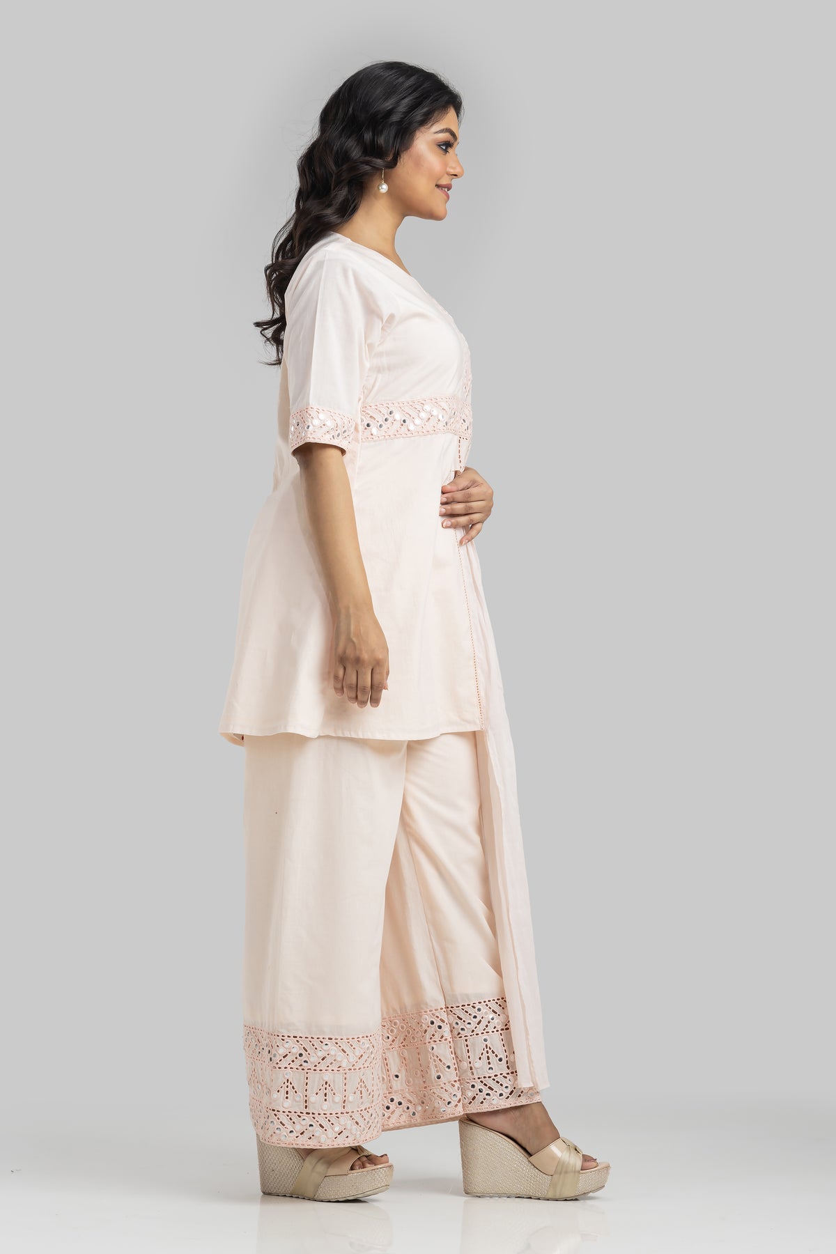 Mirror work Designer Cotton Co-ord Set