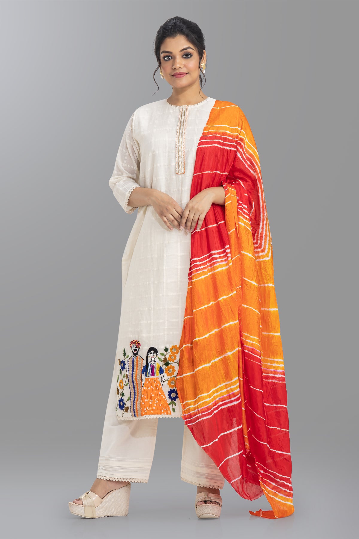 Designer Kurta Set with Dupatta_Raja Rani