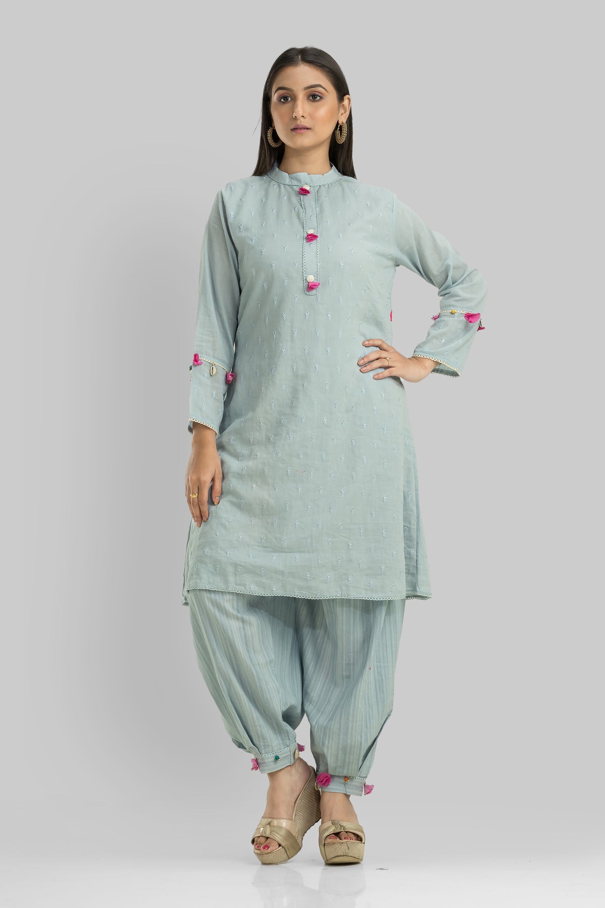 Designer Kurta & Afghan Pant set