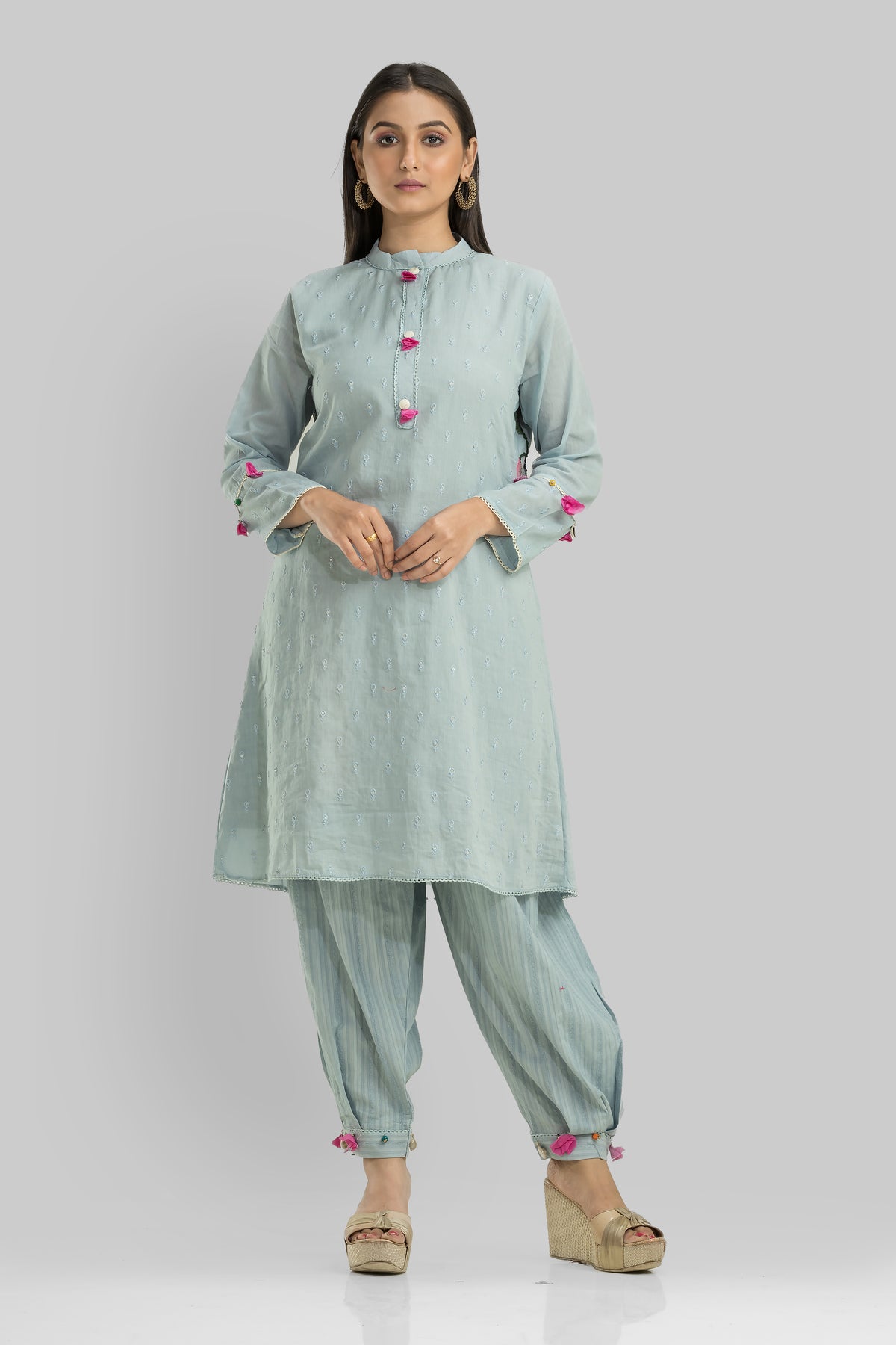 Designer Kurta & Afghan Pant set