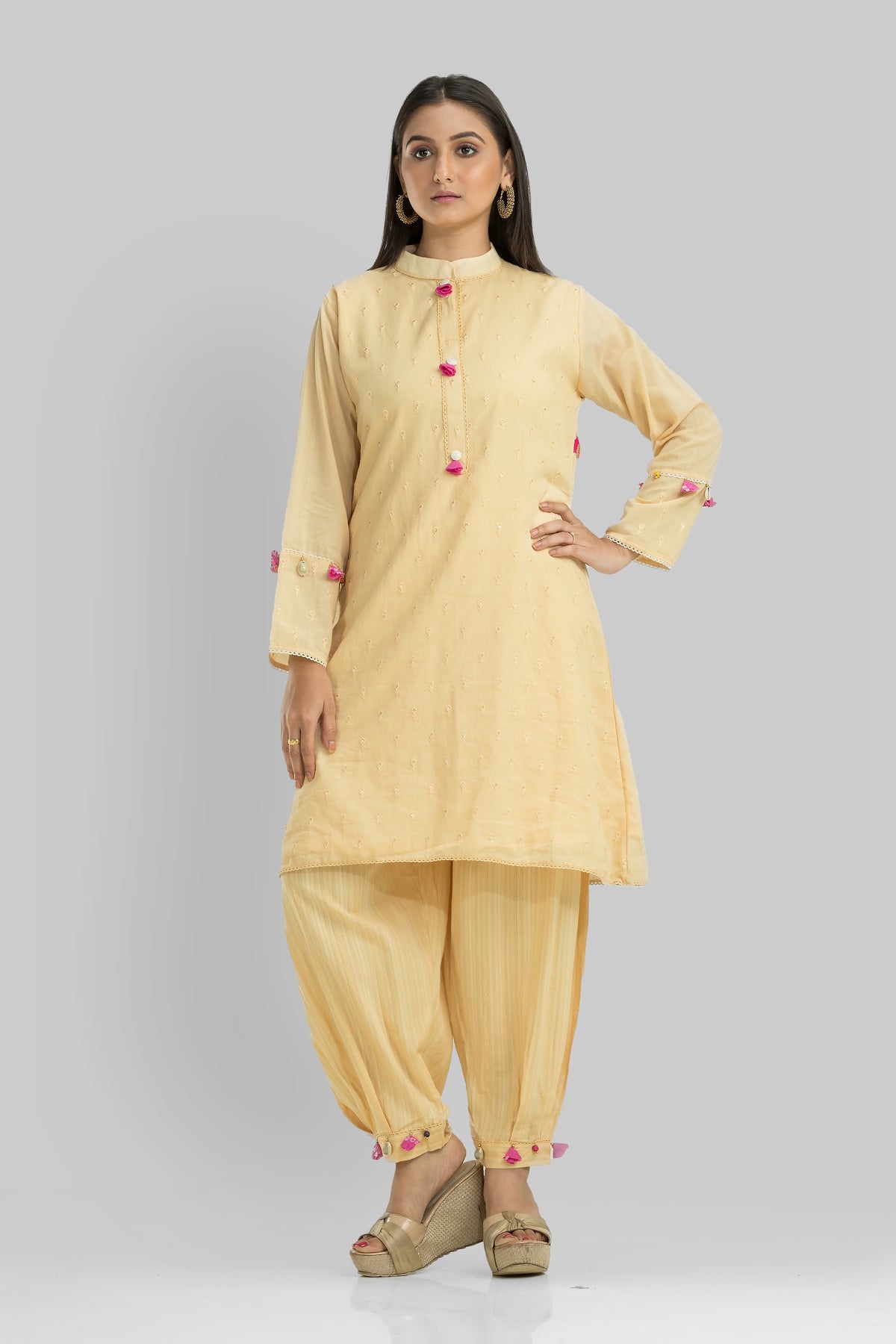 Designer Kurta & Afghan Pant set