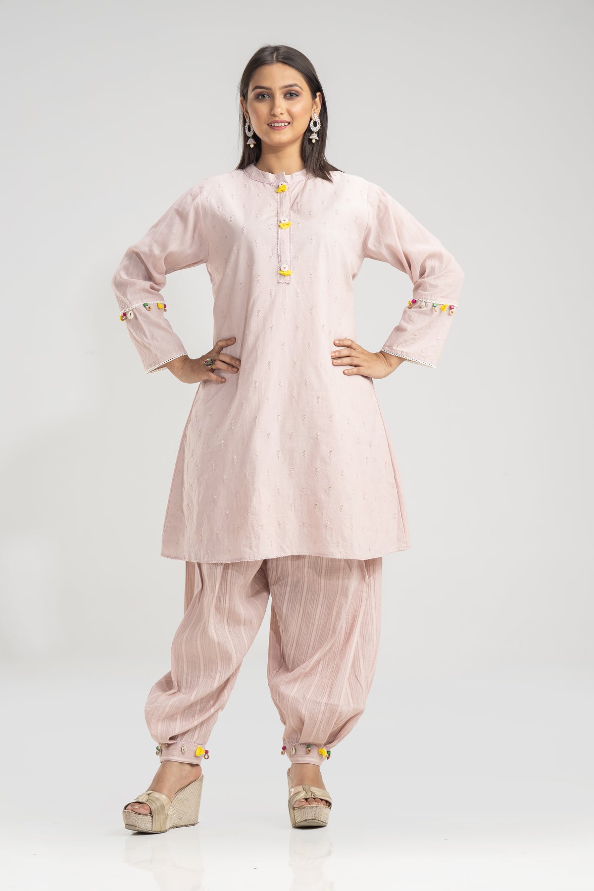 Designer Kurta & Afghan Pant set