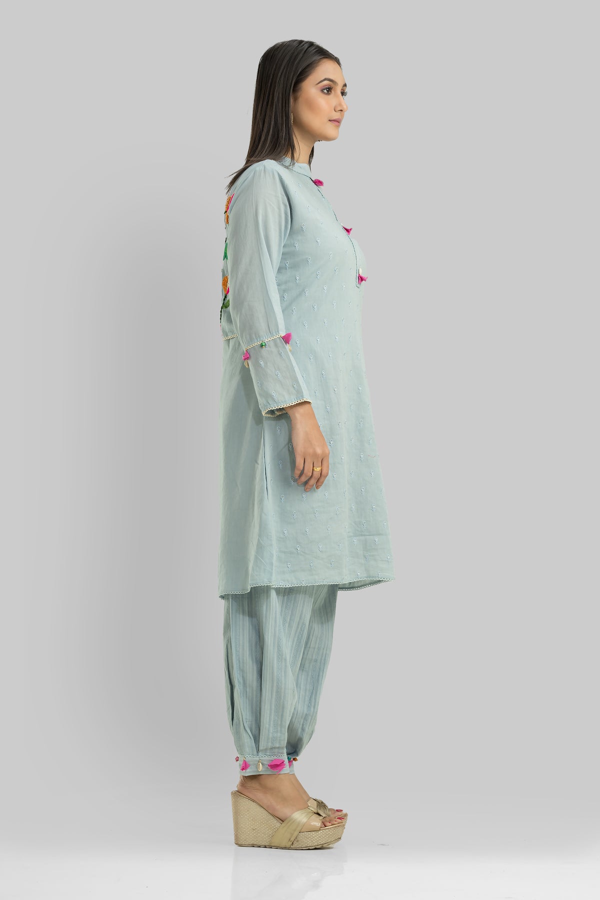 Designer Kurta & Afghan Pant set