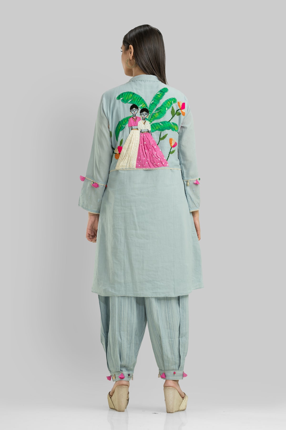 Designer Kurta & Afghan Pant set