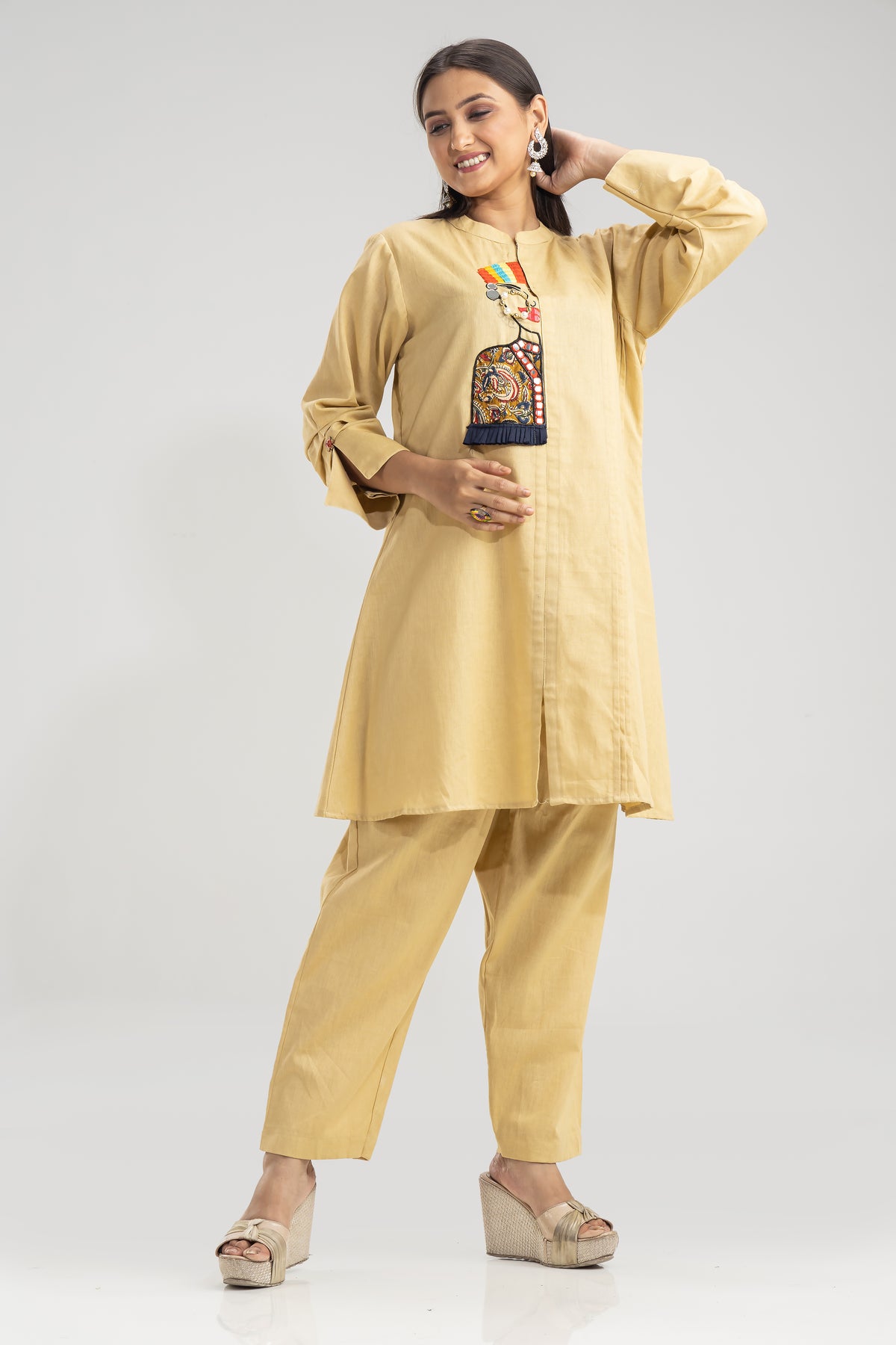 Cotton Kurta Set with Pant_Nathni