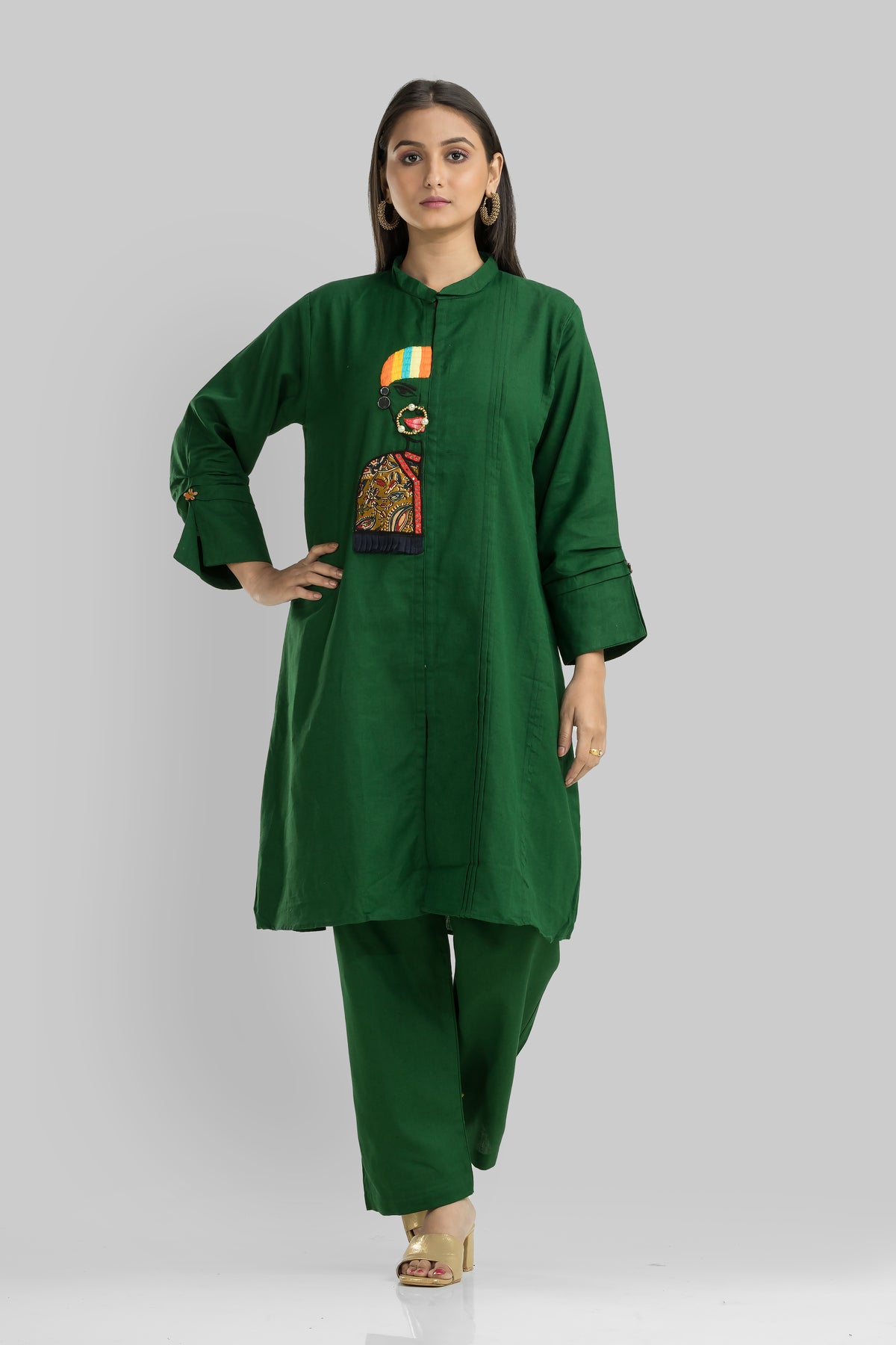 Cotton Kurta Set with Pant_Nathni